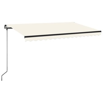 Luifel handmatig uittrekbaar met LED 450x350 cm cr&egrave;mekleurig 2