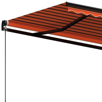 Luifel handmatig uittrekbaar 600x350 cm oranje en bruin 5