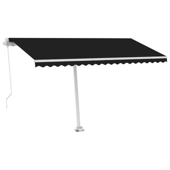 Luifel handmatig uittrekbaar met LED 400x350 cm antracietkleur  4