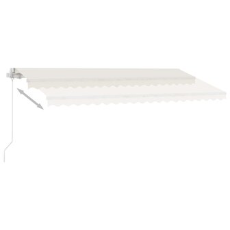 Luifel handmatig uittrekbaar met LED 450x350 cm cr&egrave;mekleurig 6