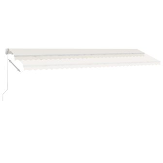 Luifel handmatig uittrekbaar met LED 600x350 cm cr&egrave;mekleurig 6