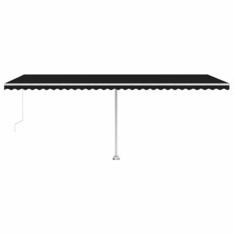 Luifel handmatig uittrekbaar met LED 600x350 cm antracietkleur 4