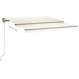 Luifel handmatig uittrekbaar met LED 450x350 cm cr&egrave;mekleurig 5