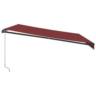 Luifel handmatig uittrekbaar 450x350 cm bordeauxrood 4