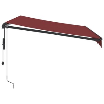 Luifel automatisch uittrekbaar met LED&amp;apos;s 300x250 cm bordeaux 5