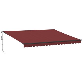 Luifel automatisch uittrekbaar met LED&amp;apos;s 450x300 cm bordeaux 2