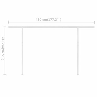 Luifel vrijstaand handmatig uittrekbaar 500x300 cm antraciet 12