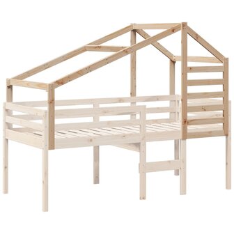 Kinderbedhuisje 188x82x113 cm massief grenenhout 3