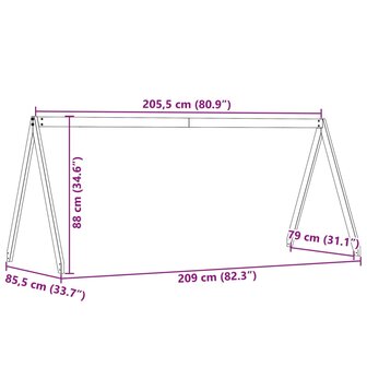 Kinderbedhuisje 209x85,5x88 cm massief grenenhout wit 9