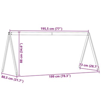 Kinderbedhuisje 199x80,5x88 cm massief grenenhout 9