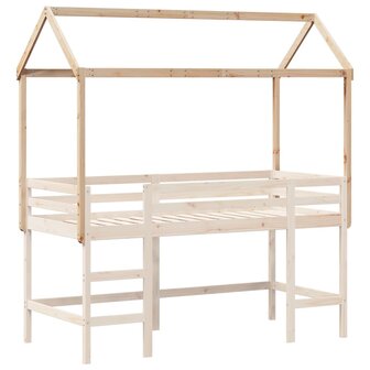 Kinderbedhuisje 207x95,5x159 cm massief grenenhout 3