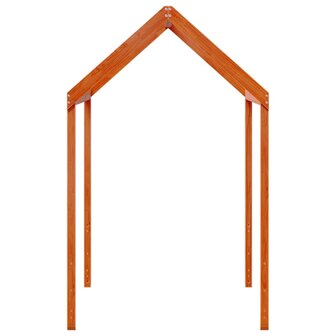 Kinderbedhuisje 207x95,5x159 cm massief grenenhout wasbruin 5