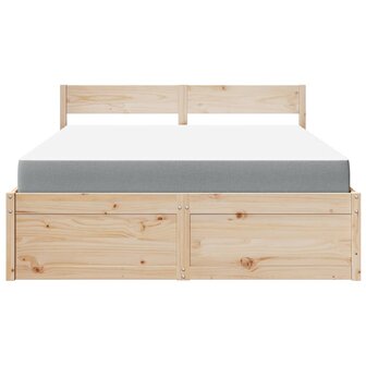 Bed met lades en matras massief grenenhout 160x200 cm 4