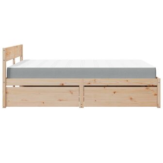 Bed met lades en matras massief grenenhout 160x200 cm 5