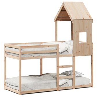 Kinderbedhuis massief grenenhout 90x200 cm 1