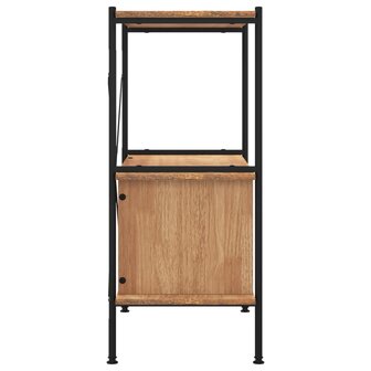 Opbergrek 3-laags met kast 80x40x92 cm staal en bewerkt hout 5