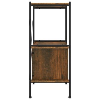 Opbergrek 3-laags met kast 80x40x92 cm staal en bewerkt hout 5