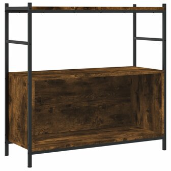 Boekenrek 80x30x78,5 cm bewerkt hout en ijzer gerookt eiken 2