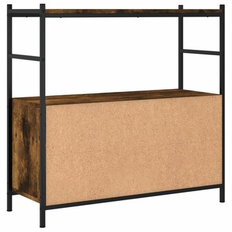 Boekenrek 80x30x78,5 cm bewerkt hout en ijzer gerookt eiken 6