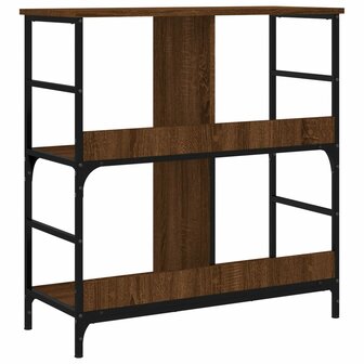 Boekenrek 78,5x33x82 cm bewerkt hout bruin eikenkleur 6