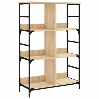 Boekenrek 78,5x33x117,5 cm bewerkt hout sonoma eikenkleurig 2