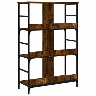 Boekenrek 78,5x33x117,5 cm bewerkt hout gerookt eikenkleurig 6