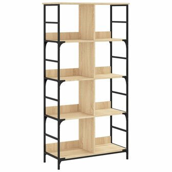 Boekenrek 78,5x33x153 cm bewerkt hout sonoma eikenkleurig 2