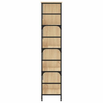 Boekenrek 78,5x33x153 cm bewerkt hout sonoma eikenkleurig 5