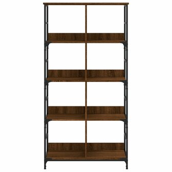 Boekenrek 78,5x33x153 cm bewerkt hout bruin eikenkleur 4