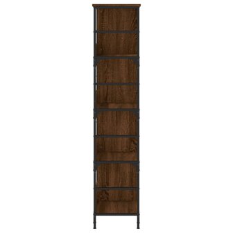 Boekenrek 78,5x33x153 cm bewerkt hout bruin eikenkleur 5