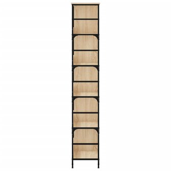 Boekenrek 78,5x33x188,5 cm bewerkt hout sonoma eikenkleurig 5