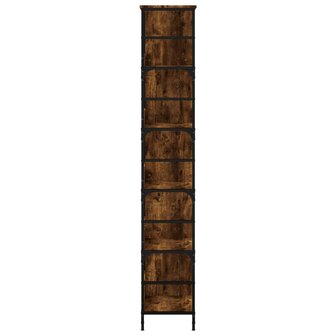 Boekenrek 78,5x33x188,5 cm bewerkt hout gerookt eikenkleurig 5