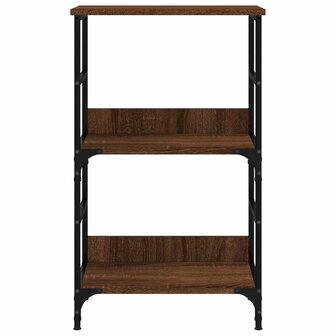 Boekenrek 50x33x82 cm bewerkt hout bruin eikenkleur 4