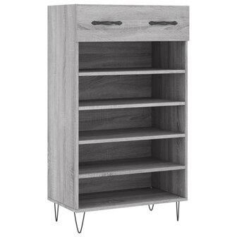 Schoenenkast 60x35x105 cm bewerkt hout grijs sonoma eikenkleur 2