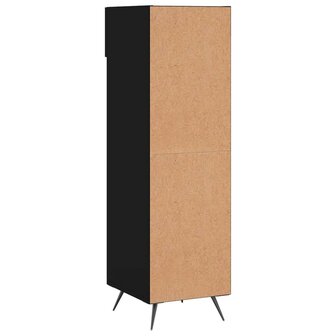 Schoenenkast 30x35x105 cm bewerkt hout zwart 6