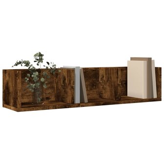 Wandkasten 2 st 75x18x16,5 cm bewerkt hout gerookt eikenkleurig 4