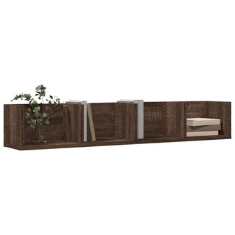 Wandkast 99x18x16,5 cm bewerkt hout bruin eikenkleurig 4