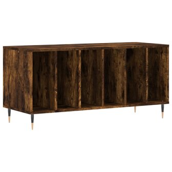 Platenkast 100x38x48 cm bewerkt hout gerookt eikenkleurig 2