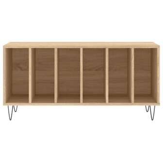 Platenkast 100x38x48 cm bewerkt hout sonoma eikenkleurig 4