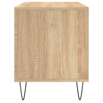 Platenkast 100x38x48 cm bewerkt hout sonoma eikenkleurig 5