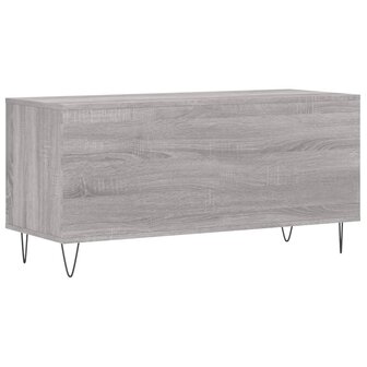 Platenkast 100x38x48 cm bewerkt hout grijs sonoma eikenkleurig 6