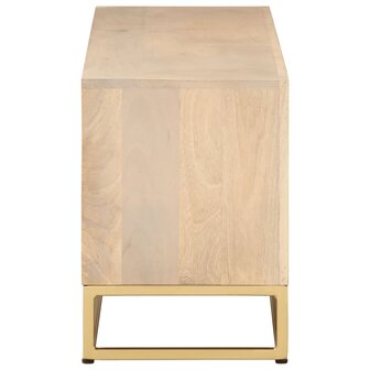 Tv-meubel 110x30x40 cm massief ruw mangohout en ijzer 5