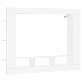 Tv-meubel 152x22x113 cm bewerkt hout wit 2