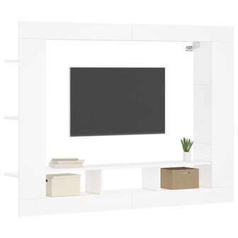 Tv-meubel 152x22x113 cm bewerkt hout wit 3