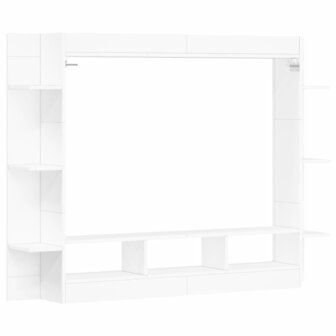 Tv-meubel 152x22x113 cm bewerkt hout wit 6