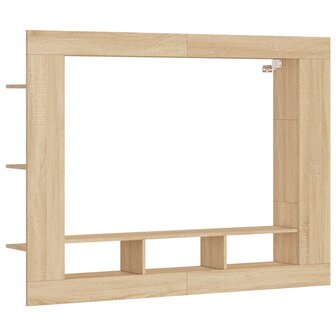 Tv-meubel 152x22x113 cm bewerkt hout sonoma eikenkleurig 2