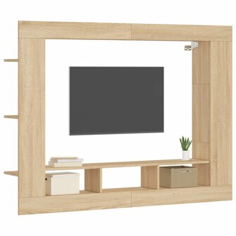 Tv-meubel 152x22x113 cm bewerkt hout sonoma eikenkleurig 3