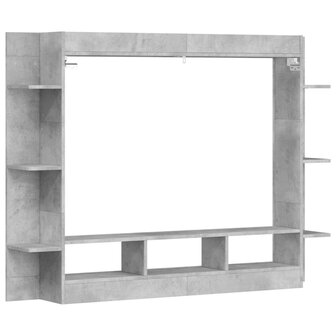 Tv-meubel 152x22x113 cm bewerkt hout betongrijs 6