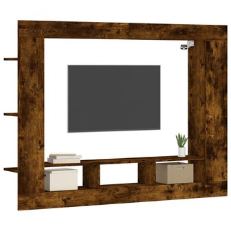 Tv-meubel 152x22x113 cm bewerkt hout gerookt eikenkleurig 3