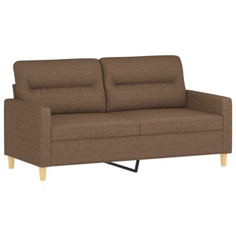 2-delige Loungeset met kussens stof bruin 4